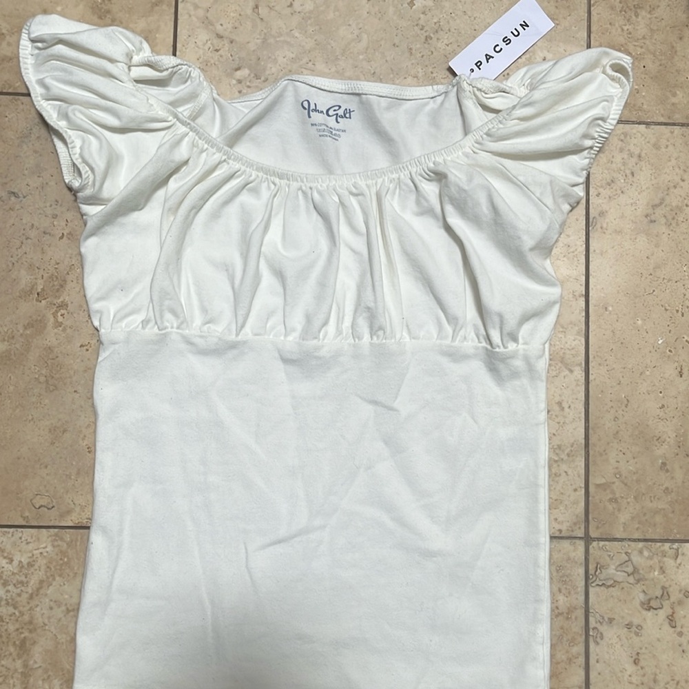 John Galt ruffle sleeved top